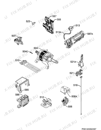Взрыв-схема стиральной машины Aeg L76695FL2 - Схема узла Electrical equipment 268
